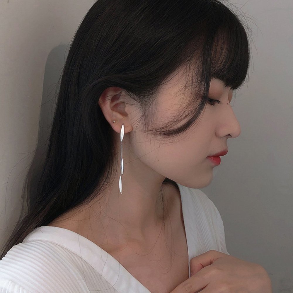 #NEW 925 Sterling Silver Feather Drop Earrings - Picture 4 of 6